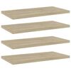 vidaXL Рафтове, 4 бр, дъб сонома, 40x20x1,5 см, инженерно дърво