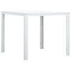 vidaXL Маса за кафе, бяла, 78x78x74 см, HDPE, дървен вид