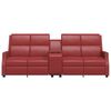vidaXL 4-местен масажен реклайнер, виненочервено, изкуствена кожа