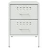 vidaXL Нощно шкафче, бяло, 36x39x50,5 см, стомана