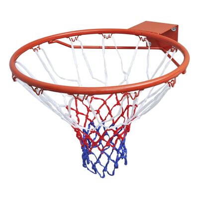 vidaXL Баскетболен кош с мрежа, оранжев, 45 см