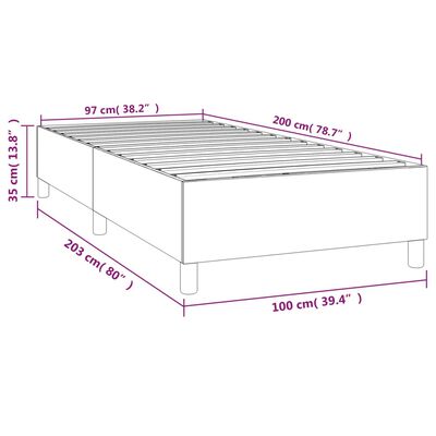 vidaXL Рамка за легло черна 100x200 см кадифе