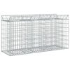 vidaXL Габиона повдигнато легло 150 x 50 x 80 см Поцинкована стомана