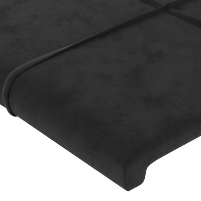 vidaXL Горни табли за легло, 4 бр, черни, 90x5x78/88 см, кадифе