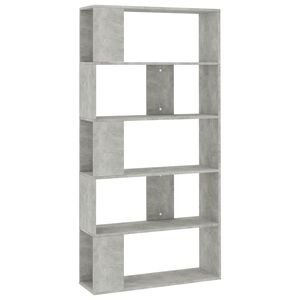 vidaXL Разделител за стая, бетонно сив, 80x24x159 см, инженерно дърво