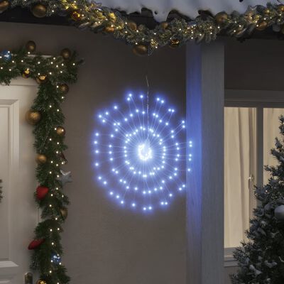 vidaXL Коледни звездни светлини 140 LED 4 бр студено бяло 17 см