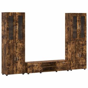 vidaXL Комплект ТВ шкаф с рафт FLORIN 3 pcs Димян дъб Инженерно дърво