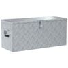 vidaXL Алуминиева кутия, 90,5x35x40 см, сребриста