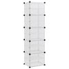 vidaXL Етажерка за обувки, прозрачна, 44x31,5x153,5 см, PP