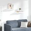 vidaXL Окачени стенни рафтове, 2 бр, бял гланц, 50x23x3,8 см, МДФ