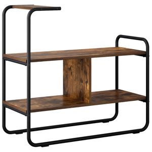 vidaXL Конзолна маса Опушен дъб 80 x 35 x 75 cm Инженерна дървесина