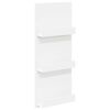 vidaXL Етажерка за списания Бяло 43 x 11 x 102 см Инженерна дървесина