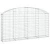 vidaXL Дъговидна габионна кошница 200x30x100/120 см поцинковано желязо