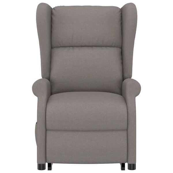 vidaXL Изправящ стол, таупе, текстил