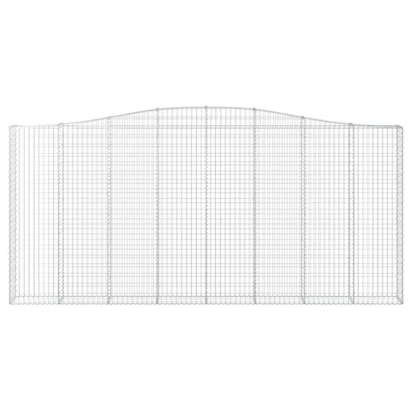 vidaXL Габионни кошници арка 2 бр 400x30x180/200 см поцинковано желязо