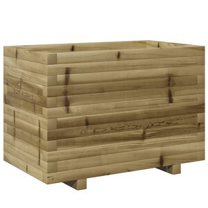 vidaXL Градинска кашпа, 70x40x49,5 см, импрегнирано борово дърво