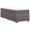 vidaXL Боксспринг легло с матрак, сиво, 90x190 см изкуствена кожа