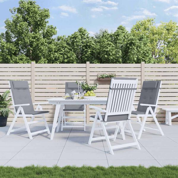 vidaXL Възглавници за стол с висока облегалка 6 бр сиви Оксфорд плат