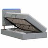 vidaXL LED легло за съхранение с матрак Светлосиво 120 x 200 cm
