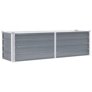 vidaXL Градинска висока леха поцинкована стомана 160x40x45 см сива