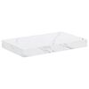 vidaXL Стенен рафт Монтиране на стена Бял мрамор 40 x 23,5 x 3,8 см