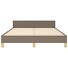 vidaXL Рамка за легло без матрак, таупе, 140x190 см плат