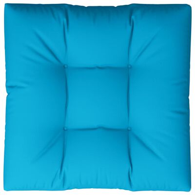 vidaXL Палетна възглавница, синя, 70x70x12 см, текстил