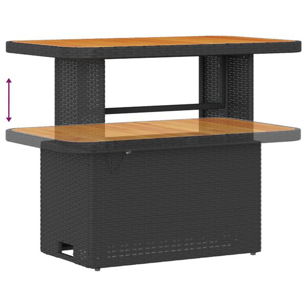 vidaXL Градински Софа Комплект 8 pcs Черно полиратан