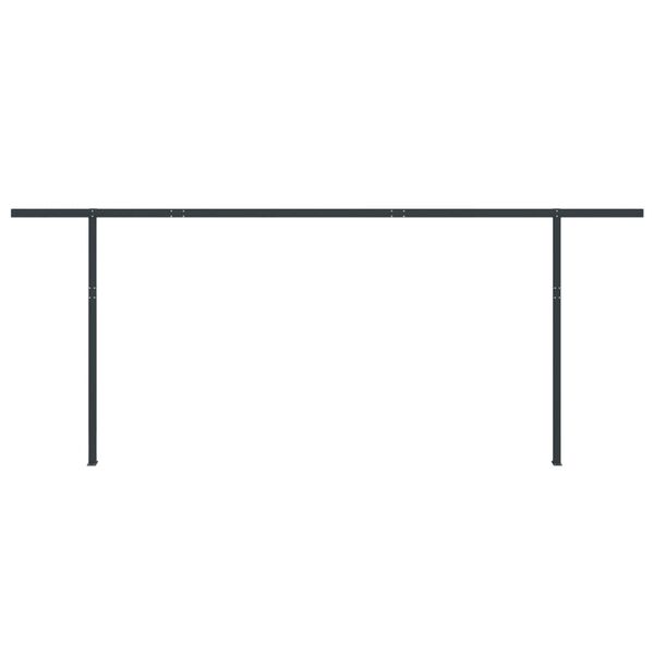 vidaXL Комплект стълбове за тенти, антрацит, 600x245 см, желязо