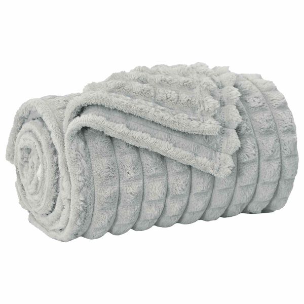 vidaXL Одеяло Сив 150 x 130 см Мека вълна
