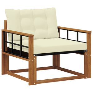 vidaXL Комплект дивани за открито Солидно акациево дърво и текстилена