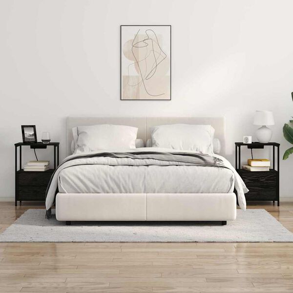 vidaXL Нощен шкаф Черния дъб 40 x 31 x 60 см Инженерно дърво