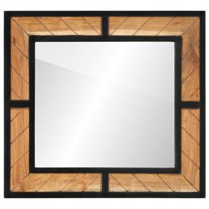 vidaXL Огледало за баня 60x1x55 см масивна акация