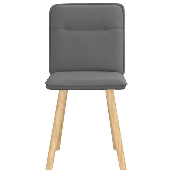 vidaXL Трапезни столове, 2 бр, тъмносиви, текстил