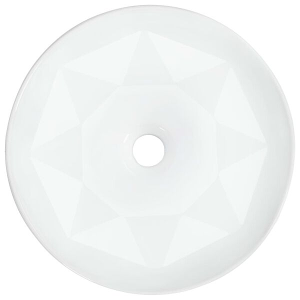 vidaXL Мивка, 36x14 см, керамична, бяла