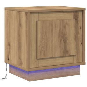 vidaXL Нощен шкаф Дъб 44 x 34,5 x 45 см Инженерно дърво
