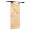 vidaXL Преплъзваща се врата Естествено и черно 85 x 210 cm