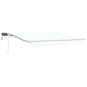 vidaXL Прибираща се тента Бяло 350 x 250 cm Тъкан и алуминий