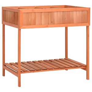 vidaXL Градинска повдигната леха, 80x60x80 см, чам масив