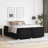 vidaXL Рамка за легло с матрак Черно 180 x 200 cm текстил