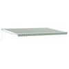 vidaXL Прибираща се тента Зелен и бял 500 &times; 300 cm