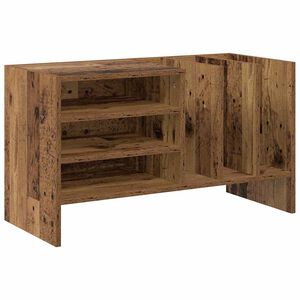 vidaXL Шкаф за грамофонни плочи Старо дърво 78.5 x 35 x 45 см