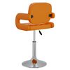vidaXL Бар табуретка, оранжева, изкуствена кожа