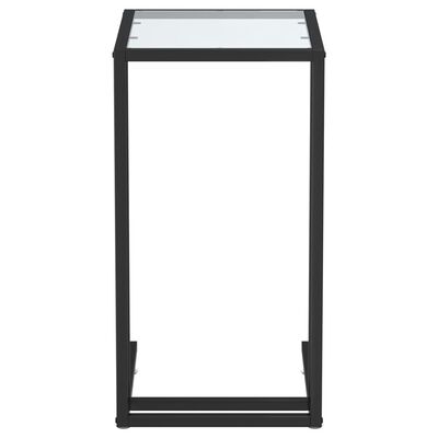vidaXL Странична маса за компютър прозрачна 50x35x65см закалено стъкло