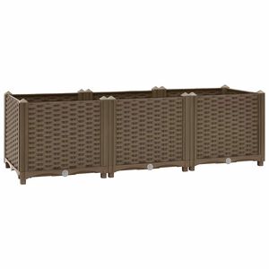vidaXL Повдигната леха 120x40x38 см, полипропилен