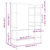 vidaXL Държач за дрехи с рафт Кафяво 120 x 44 x 160 см Инженерно дърво