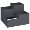 vidaXL Градинска саксия Антрацит 100 x 100 x 60 см Стомана