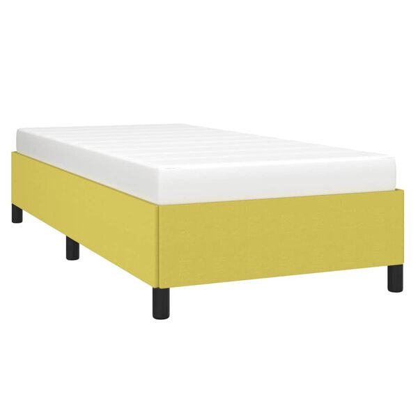 vidaXL Pамка за легло зелена 90x190 см плат