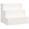 vidaXL Стълба за домашни любимци бяло 40x37,5x35 см бор масив