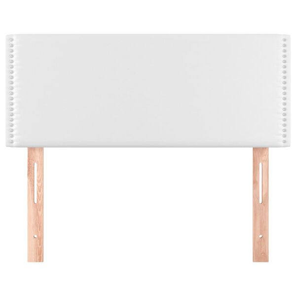 vidaXL Горна табла за легло, бяла, 90x5x78/88 см, изкуствена кожа